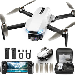 GPS Drone with Camera for Adults, 2K HD FPV Drones with Auto Return, Follow Me, Circle Fly, Waypoint Fly, Stable Hover, Brushless Motor, Foldable 5G Transmission Remote Control Quadcopter