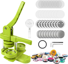DBREAKS 58 mm Button Machine, Button Badge Maker Machine, 120 Pieces Badge Press Badge with Buttons & Picture & Circle Cutter, DIY Button Press Machine, Pin Badge Making Button Sets