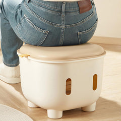 Children's Storage Stool,Multifunctional Kid Step Stool Foot stool,Cute Toy Box,Plastic Comfortable Seat Stool with ild for Living Room Bedroom Kitchen(Green)