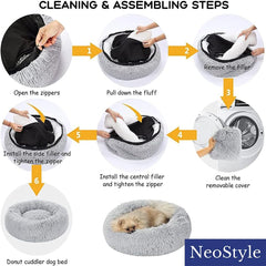 Cat Beds for Indoor Cats,Plush Pet Bed,Cat Sleeping Bed