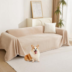 Mylindde Chenille Sofa Covers, Washable Geometric Jacquard Bohemian Couch Cover