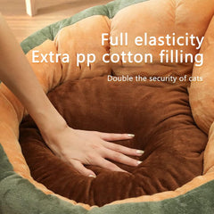 Plush Pet Bed, Sofa Pet Kennel, Thickened Non-Slip Soft Pet Bed