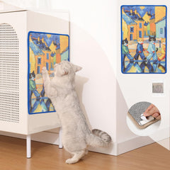 Sisal Cat Scratcher Mat with Adhesive Hook Loop Tape