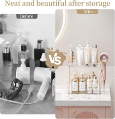 Bathroom Counter Organizer with Hair Dryer Holder