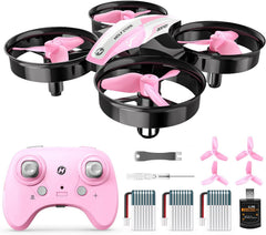 Holy Stone Mini Drone for Kids and Beginners RC Nano Quadcopter Indoor Small Helicopter Plane with Auto Hovering, 3D Flips, Headless Mode and 3 Batteries, Great Gift Toy for Boys and Girls, HS210 Blue