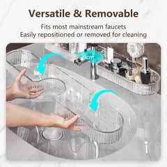 Faucet Caddy Organizer with U-Shaped Cutout
