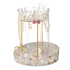 360° Rotating Crown Jewelry Organizer