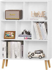 8-Cube Style Storage Organizer – 28.5cm Shelf Openings, Multi-Use as Bookcase & Display Shelf, Customizable (White)