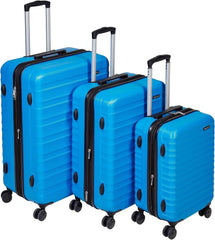 Amazon Basics 3-Piece Set Hardside Spinner-21/26/30 inch (55/68/78 cm) Material: ABS, Black