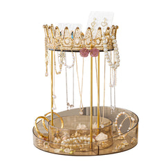 360° Rotating Crown Jewelry Organizer
