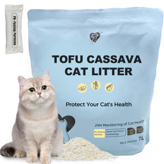 Cat Litter, 6Pcs Total 15kg Tofu Cassava, Non-Stick, PH Monitor
