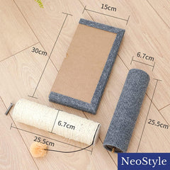 Cat Scratching Post for Indoor Cats,Cat Scratcher with Hanging Ball,Durable Cat Scratcher Pole with Sisal Rope,Cat Carpet Scratching Post for Small Cats and Kittens (Grey+ Beige)