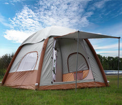 Umbalir Upgrade Inflatable Camping Tent with Pump, Easy Setup 4 Season Glamping Tent, 2-4 Persons Waterproof Windproof Outdoor Self-Supporting Air Tent-7.8FT x 7.8FT x 5.6FT