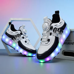 Kid Roller Skates Shoes,LED Light Up Shoes