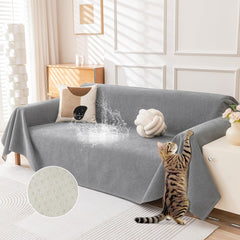 Mylindde Chenille Sofa Covers, Washable Geometric Jacquard Bohemian Couch Cover