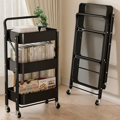 No Assembly Folding Rolling Cart