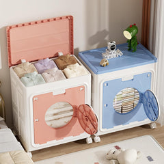 Foldable Toy Storage Box with Wheels