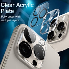 JETech Camera Lens Protector for iPhone 15 Pro 6.1-Inch and iPhone 15 Pro Max 6.7-Inch, 9H Tempered Glass, Anti-Scratch, Case Friendly, Does Not Affect Night Shots, HD Clear, 3-Pack