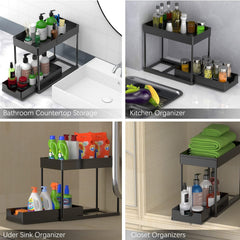 Under Sink Shelf Organizers and Storage Rack