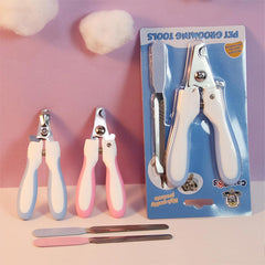 Cat Nail Clipper Set with Nail File, Safety Lock & Guard
