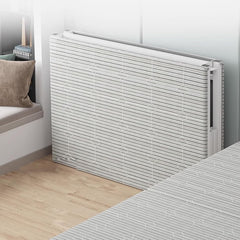 Folding Single Bed (186 * 90cm) – Striped Mesh Design, Foldable Metal Frame & Wood Platform, Suitable for Guests & Kids, 200Kg Capacity