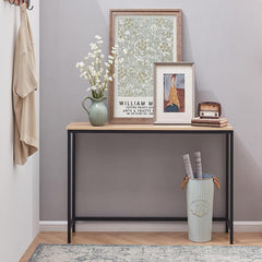 Narrow Console Table, 75cm Small Entryway Table for Hallway, Bedroom, Living Room, Foyer, Long Entryway (Greige)