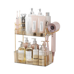Bathroom Counter Organizer with Hair Dryer Holder