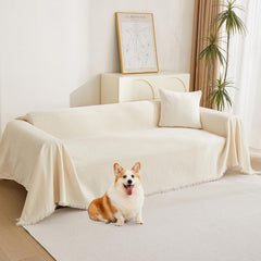 Mylindde Chenille Sofa Covers, Washable Geometric Jacquard Bohemian Couch Cover