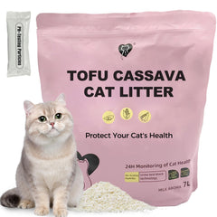 Cat Litter, 6Pcs Total 15kg Tofu Cassava, Non-Stick, PH Monitor