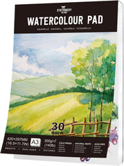 Watercolour Paper A4 Pad, 32 Sheets Water Colour Paper 300gsm