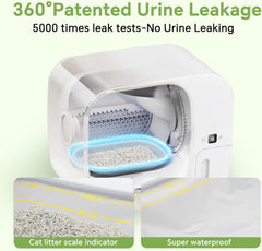 Self Cleaning and Packing Litter Box,Automatic Cat Litter Box