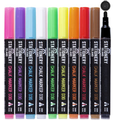 D60 Dry Erase White Liquid Chalk Pen - 6mm Chisel Tip - Pack of 4 White Chalk Markers