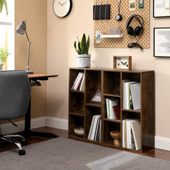 5 Cube Bookcase, Wooden Bookshelf with 5 Compartments, Floor Standing Storage Unit for Files, Decor, In Study, Living Room, Bedroom, bookshelves