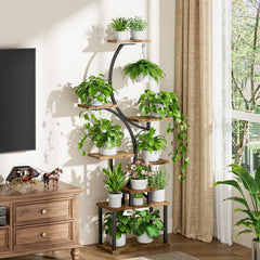Indoor Plant Stand – 158cm Tall 8-Tier Plant Shelf, S-Shaped Corner Rack for Indoor Growing, Large Flower Holder & Decorative Living Room Stand, no plant growth lights included