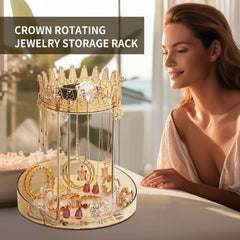 360° Rotating Crown Jewelry Organizer