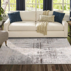 Leesentec Carpets & Rugs Modern Abstract Area Rugs Living Room Soft Short Pile Rug Non-slip Grey Large Luxury Carpet Living Room Bedroom Floor Mat Home Decor (120 * 160 cm, Beige Grey)