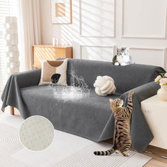 Mylindde Chenille Sofa Covers, Washable Geometric Jacquard Bohemian Couch Cover