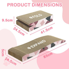 Cat Scratching Board, Foldable Extra Long with Catnip