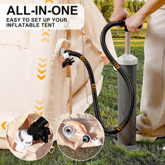 Tents for Camping - Inflatable Tent with PUM, Instant Setup Waterproof Tent, Oxford Fabric Camping Tent with Skylight, 3x2.4x2.2m Large Inflatable Camping Tent, 4 Season Family Tents for Camping