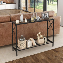 106cm Console Table, sofa table Narrow Sofa Table for Entryway, Industrial Side Table for Hallway, Living Room, Bedroom, Sturdy and Stable, Easy to Assemble, K106