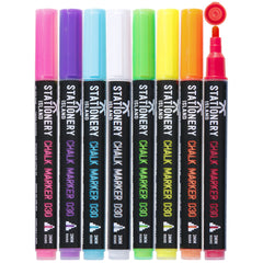 D60 Dry Erase White Liquid Chalk Pen - 6mm Chisel Tip - Pack of 4 White Chalk Markers