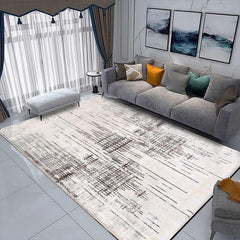 Leesentec Carpets & Rugs Modern Abstract Area Rugs Living Room Soft Short Pile Rug Non-slip Grey Large Luxury Carpet Living Room Bedroom Floor Mat Home Decor (120 * 160 cm, Beige Grey)