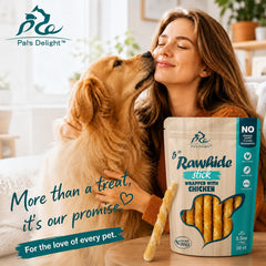 Dog Treats, Rawhide Sticks Wrapped with Chicken, 10 Count