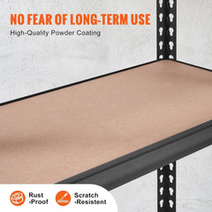 Heavy-Duty 5-Tier Adjustable Metal Storage Shelving Unit
