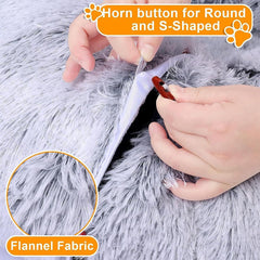 Plush Cat Tunnel Bed with Washable Cushion
