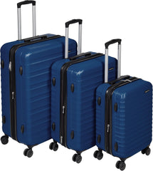 Amazon Basics 3-Piece Set Hardside Spinner-21/26/30 inch (55/68/78 cm) Material: ABS, Black