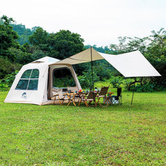 TAILI Inflatable Blow Up Tent for Camping with Hand Pump for 2/4/6/8 Person, Easy Setup Outdoor Inflatable Oxford Waterproof Air Tent House for Family Camping Adult