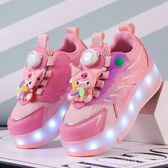Skates Shoes Wings Luminous Four-wheel Pulley Skates Shoes