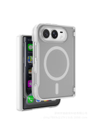 Applicable to iPhoneDUO folding screen mobile phone case matte skin magnetic suction Apple 18Duo folding protective case central shaft