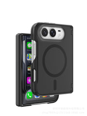 Applicable to iPhoneDUO folding screen mobile phone case matte skin magnetic suction Apple 18Duo folding protective case central shaft